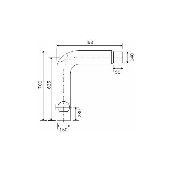 Buderus Abgasanschluss-Set 2, 150x2, Gussgrau, Blueline