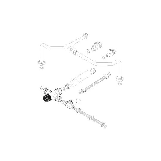 Buderus Anschluss-Set Gas/Heizung TWM Nr. 1672