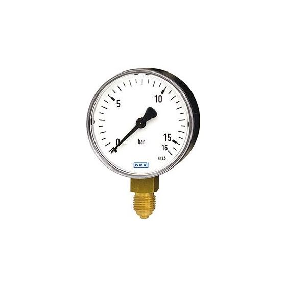 Buderus Röhrenfeder-Manometer, mit zwei Skalen, d. 100mm, 1/2