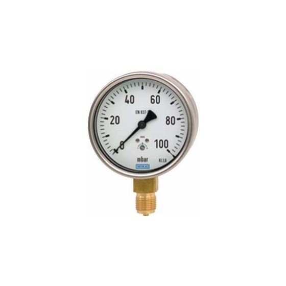Buderus Kapselfedermanometer d. 100mm, 0-100mbar, G 1/2