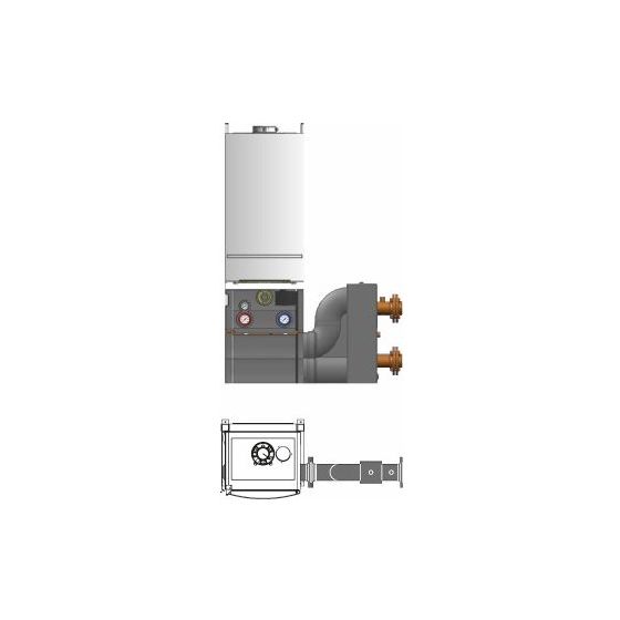 Buderus TL1 Kaskadenunit mit Isolierung ohne Weiche, DN 65, PN 6, Gas R 2, PN 16