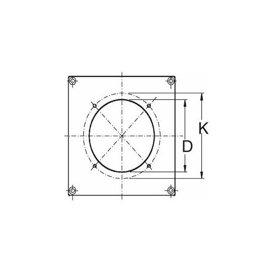 Buderus Brennerplatte GE515, 320x320mm Brennerloch 160, Lochkreis 224, M8