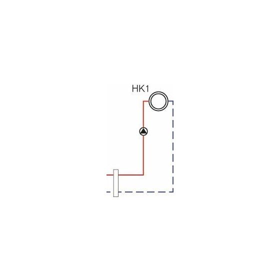 Buderus Logaplus Paket WE1.1 bis 25kW 1 Heizkreis WHY DN 25 quer HS25/4 MM100