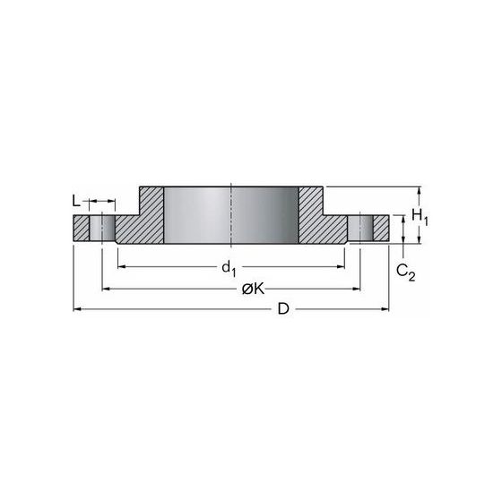 Buderus Gewindeflansch EN 1092-1 Typ 13, PN 6 DN 40, verzinkt
