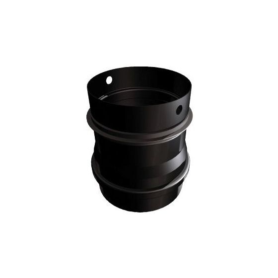 Buderus Ofenanschluss 80mm, Schwarz/Email, 63043114