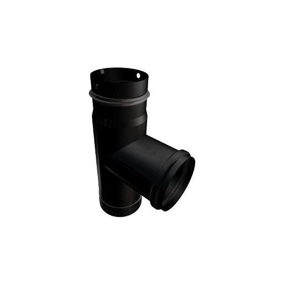 Buderus Abgas-T-Stück Schwarz/Emaille, 63043116