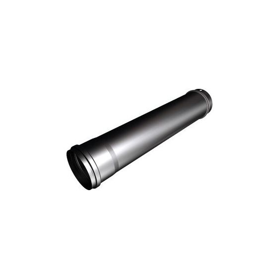 Buderus Anschlussstutzen verstellbar 500x0,6mm Schwarz/Emaille