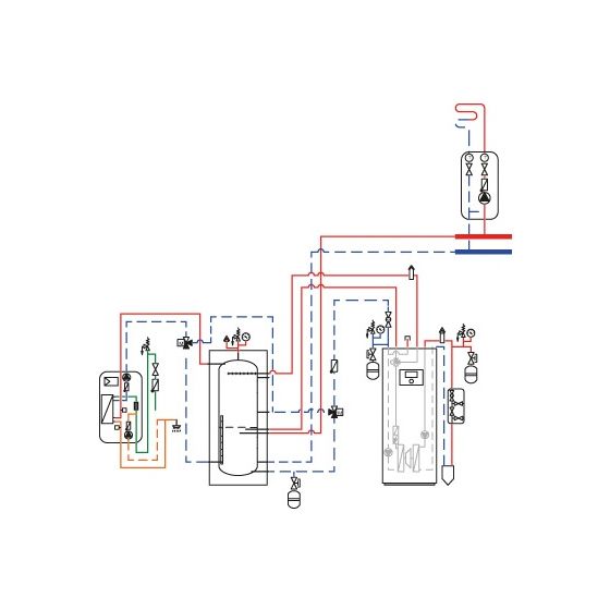 Buderus Logaplus Paket WP S6-1, Logatherm Wärmepumpe WPS 8-1, PRZ500/6E, FS-2, 1 Heizkreis