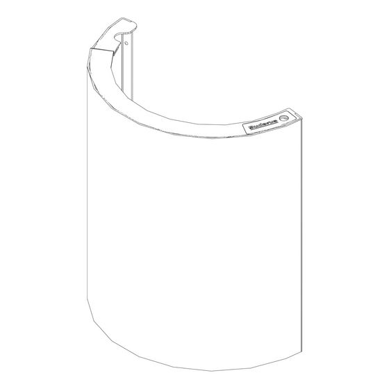 Buderus Frontblech unten Columna, Stahlgrau