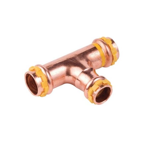 Buderus Logafix Kupfer Gas T-Stück reduziert Innen/Innen/Innen 15x12x12mm mit V-Kontur