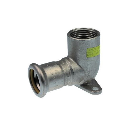 Buderus Logafix Edelstahl Gas Deckenwinkel Innen/Innen 18mm x Rp 1/2