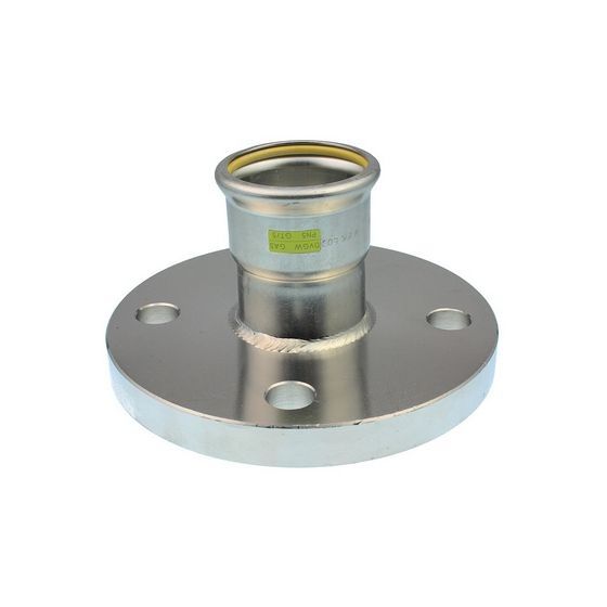 Buderus Logafix Edelstahl Übergangsflansch Gas DN 108 DN 100 mit M-Presskontur, PN 10/16