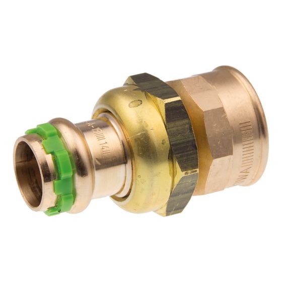 Buderus Logafix Rotguss Durchgangsverschraubung Innen/Innengewinde flach 35mm x Rp 1 1/4