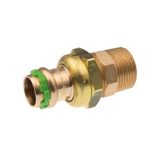 Buderus Logafix Rotguss Durchgangsverschraubung Innen/Außengewinde flach 12mm x R 1/2