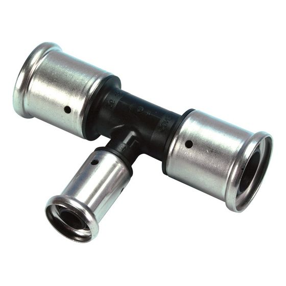 Buderus T-Stück reduziert 32x20x32mm PVDF Pressfitting, Presskontur BE
