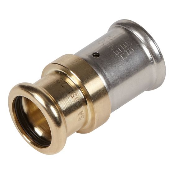 Buderus Press-Übergang auf Kupfer 26x28mm Brass Pressfitting, Presskontur BE