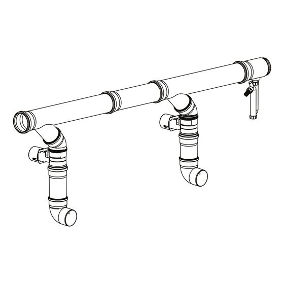 Buderus Set Abgaskaskade DN 200 x DN 200 für 2 Stück Logano plus KB372