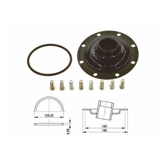 Buderus Handlochdeckel DN 120 mit Muffe