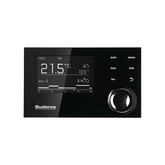 Buderus Logamatic RC310, DE/AT/LU, System-Bedieneinheit mit Außenfühler T1, Schwarz