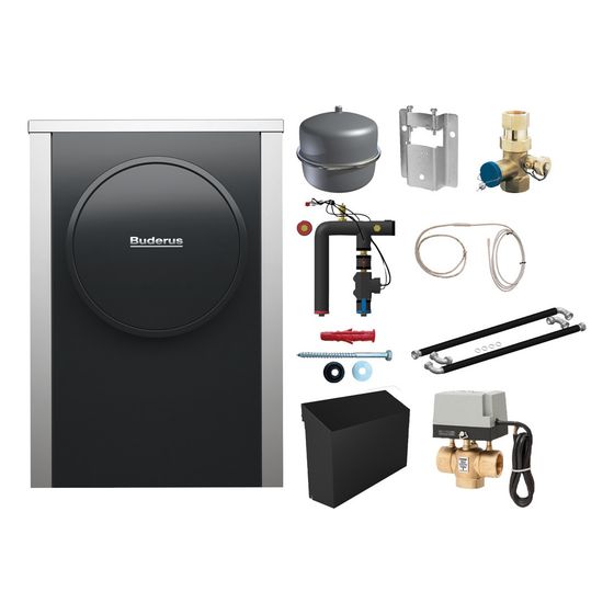 Buderus Logaplus Wärmepumpe WLW196i-6 KM R410A plus WB ODU6.2i S plus, HW-Set HYC25, 3-Wege-Ventil, INPA