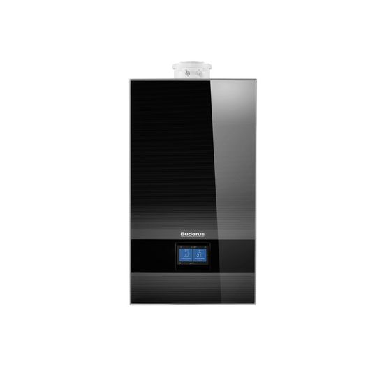 Buderus Logamax plus, Gas-Brennwertgerät GB182i.2-20 KD H 20kW, Erdgas H, Kombigerät, Schwarz