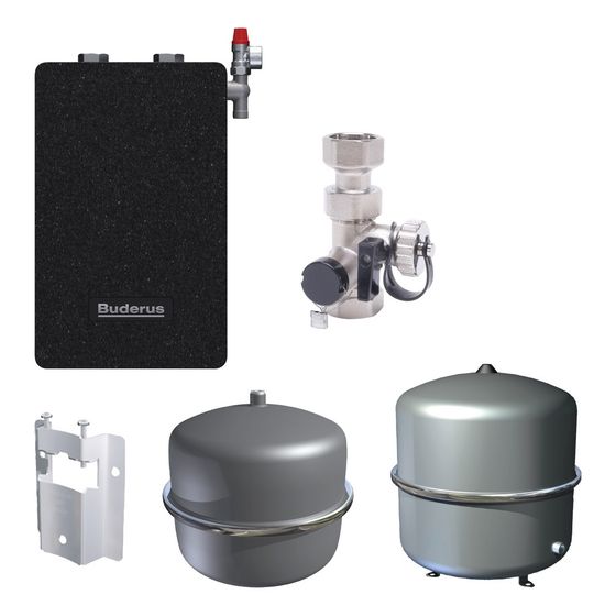 Buderus Logaplus MZ HB-Set, Gas-Brennwertgerät GBH192.2 HB-Set HYC25, MAG BU-H35, BU-H18, Kappenventil