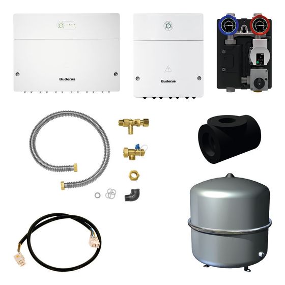Buderus Logaplus MZ HF-Set, Gas-Brennwertgerät GB212 HF-Set HYC25-2, HSM25/6, MAG-BU-H50 AAS, Blau