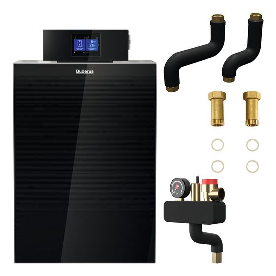 Buderus Logaplus M Gas-Brennwertgerät KB195i.2 HYC25 KB195i.2-25, BC400, BCS36, Adapter-Set HYC25