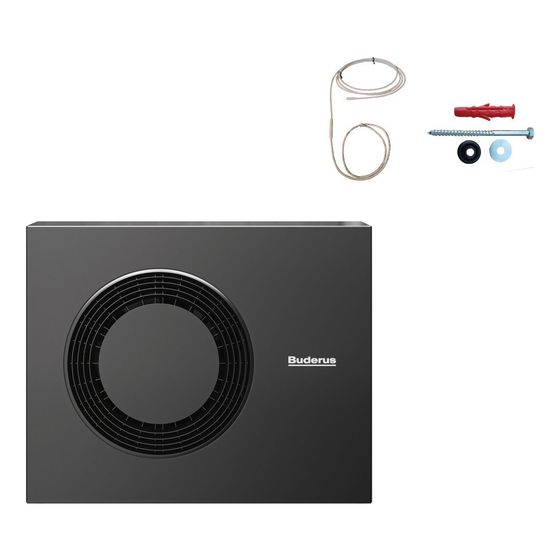 Buderus Logaplus M Luft-Wasser-Wärmepumpe Monoblock AH, WLW-12 MB AH, 12kW, für Hybrid-Systeme, Anthrazit