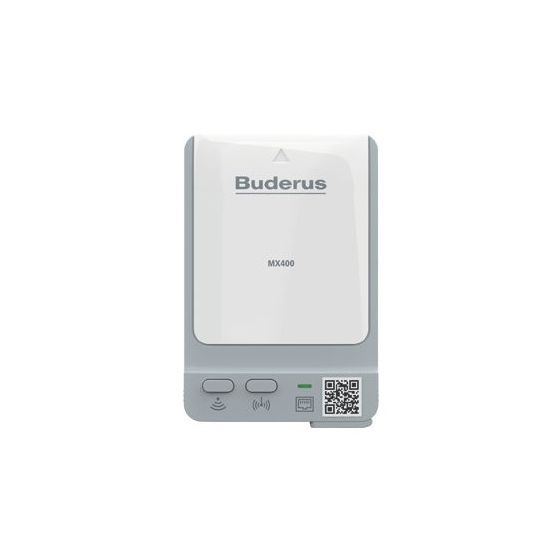 Buderus Inneneinheit WLW186i-12 T180W MX400 mit 180l Warmwasserspeicher, 16l Pufferspeicher und 9 kW Heizstab, Weiß