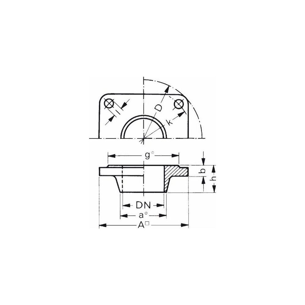 Buderus Vorschweißflansch 65x76mm vierkant 110... BUDERUS-5430748 4047416338880 (Abb. 1)