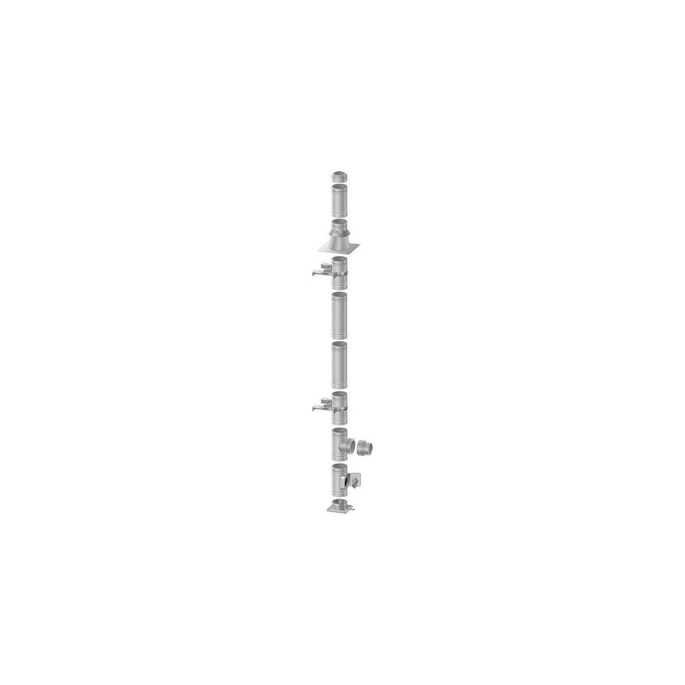 Buderus Logafix DW NW 250 Gesamtpaket BU/DW 5m Abgassystem, Edelstahl... BUDERUS-7747220273 4051516991562 (Abb. 1)