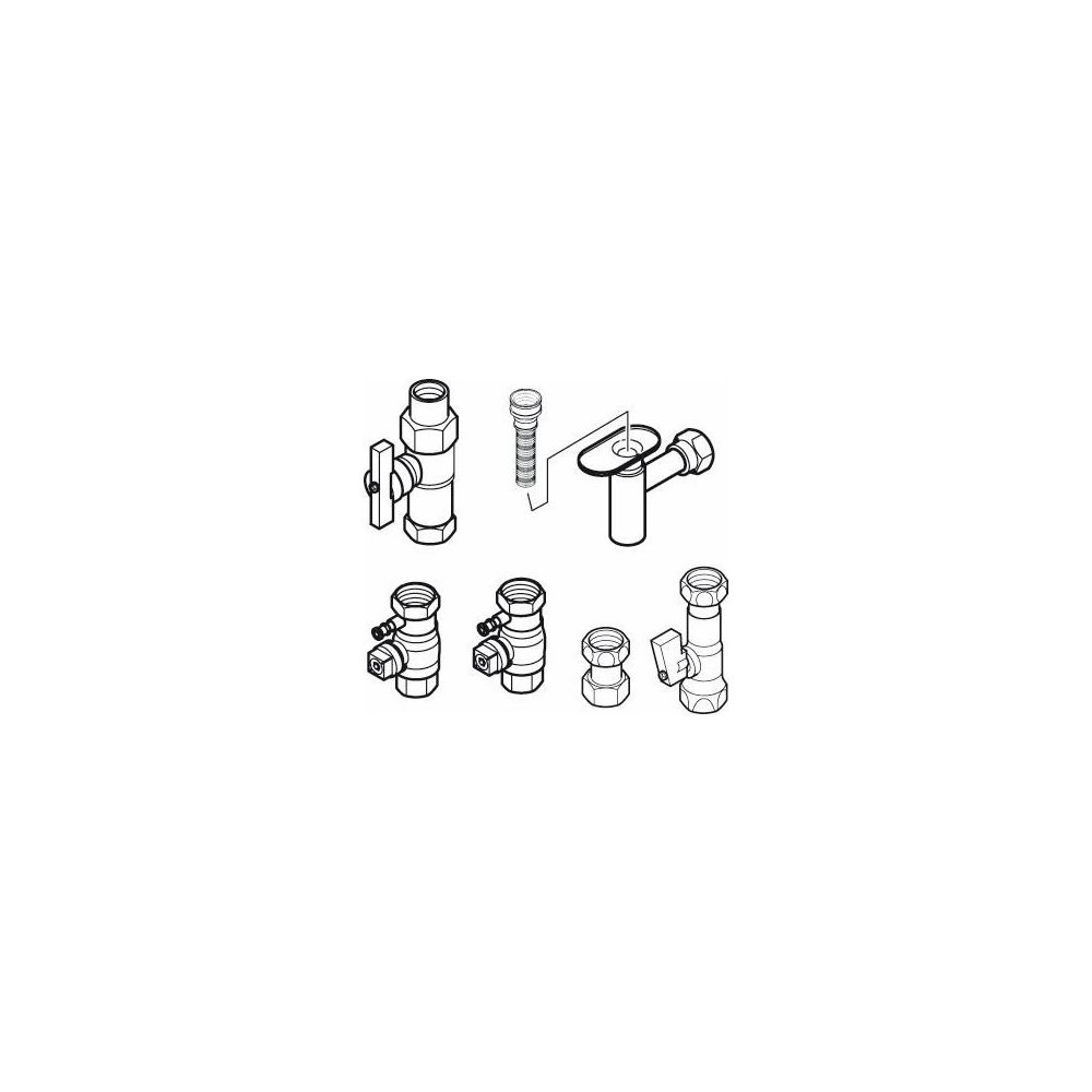 Buderus Anschluss-Set 2, AS2-Aufputz, bestehend aus Gashahn GA-BS, Wartungshahn U-TA11... BUDERUS-7095846 4051516915582 (Abb. 2)