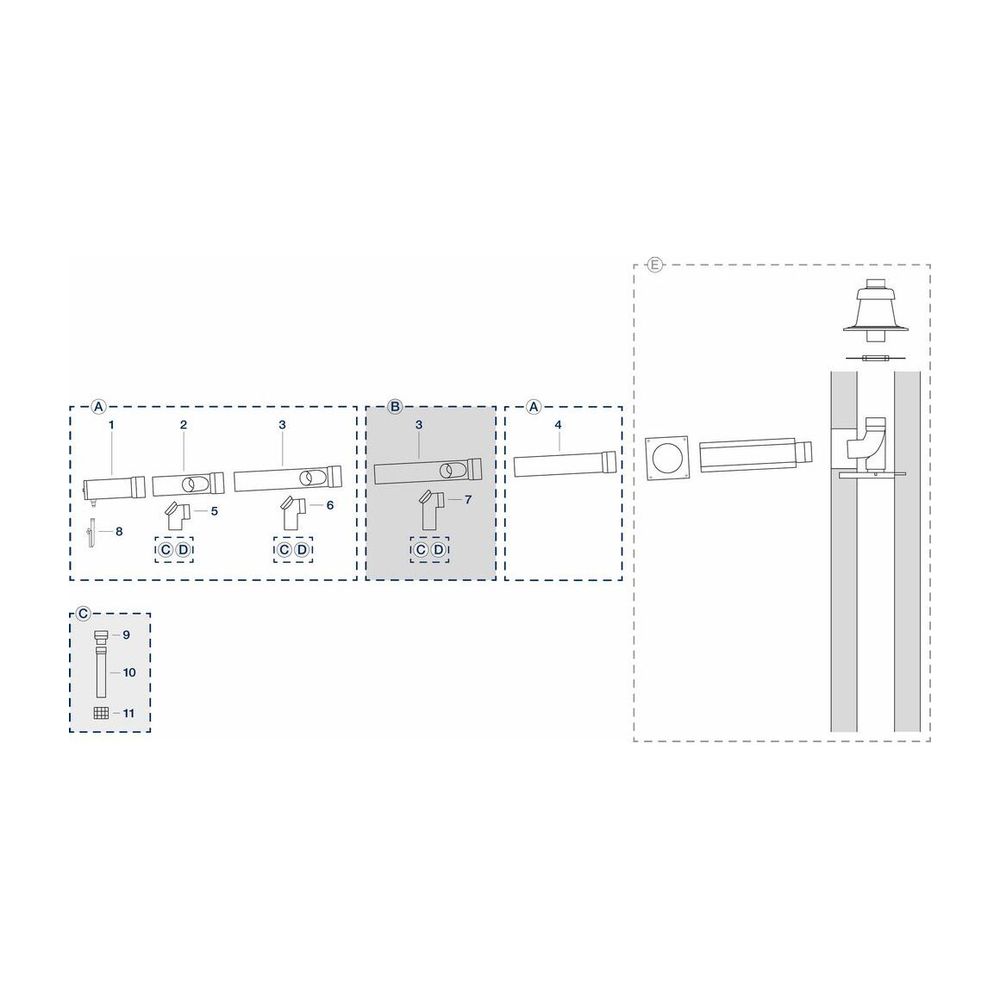 Buderus Grundbausatz Kaskade B23P, d. 125mm... BUDERUS-7738113199 4062321290276 (Abb. 3)