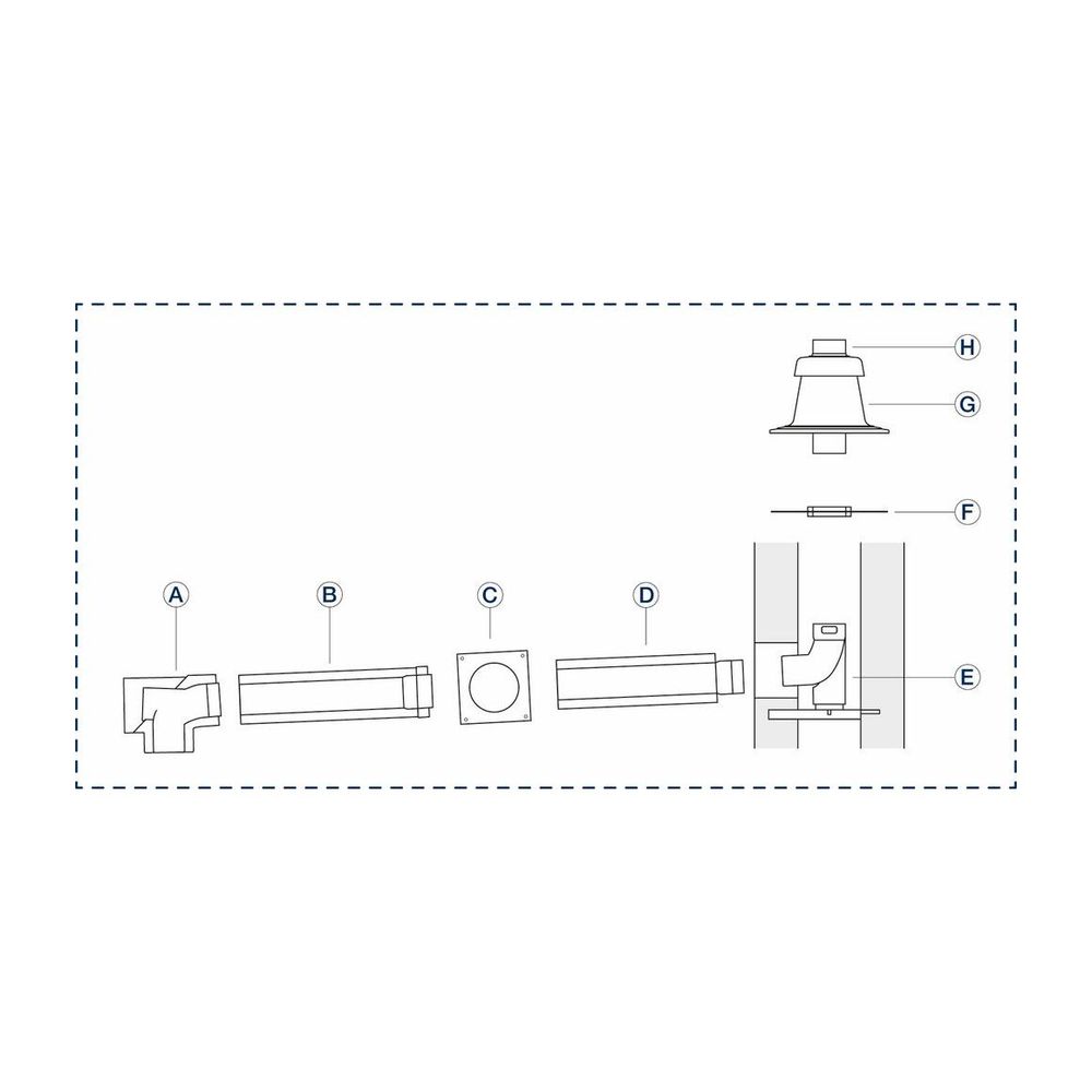 Buderus Grundbausatz GA-K, d. 110/160mm für Wärmeerzeuger mit KAS nach oben... BUDERUS-7738113073 4062321260132 (Abb. 1)