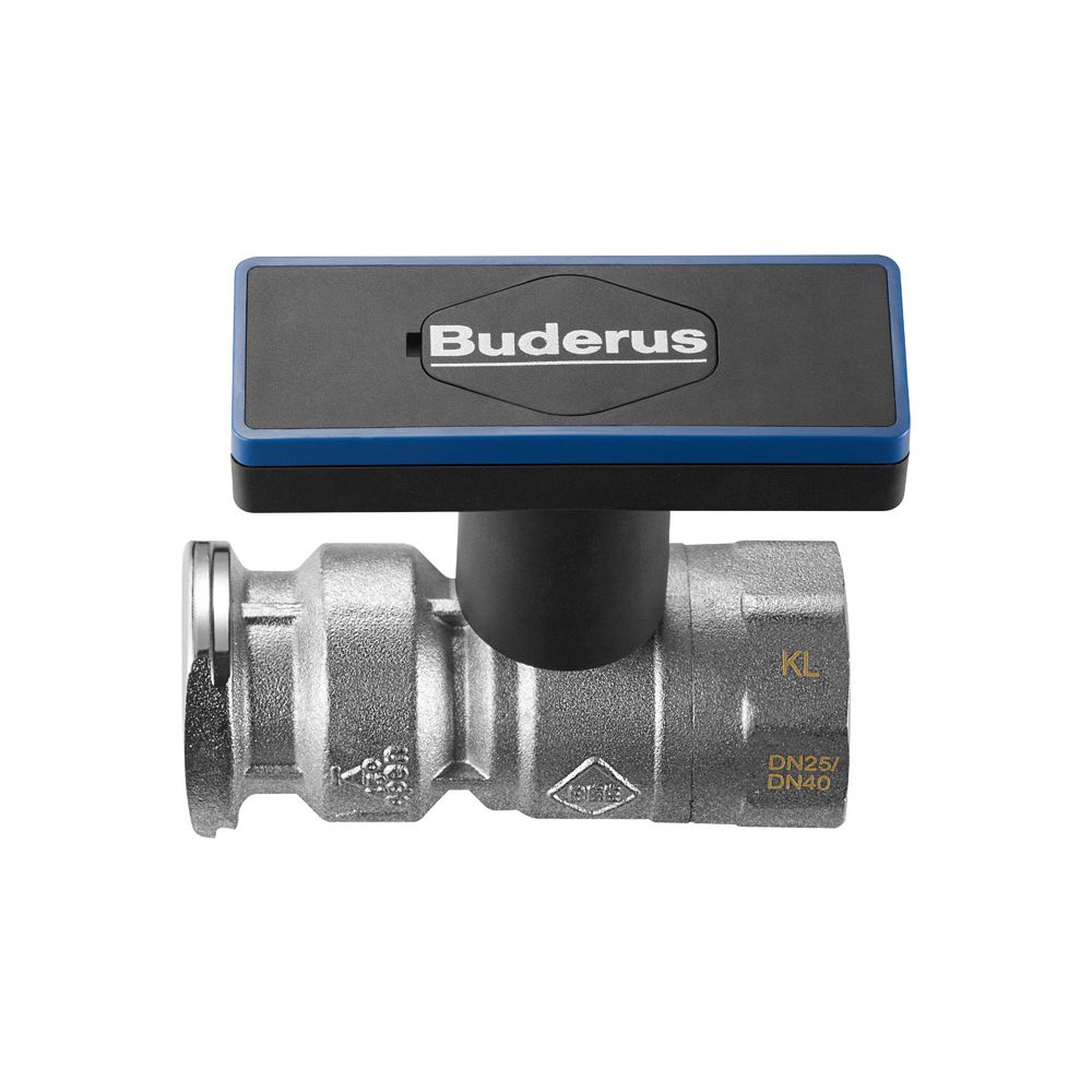 Buderus Logafix Pumpenkugelhahn 11/4 PN 10 Messing vernickelt... BUDERUS-7738342215 4062321594008 (Abb. 1)