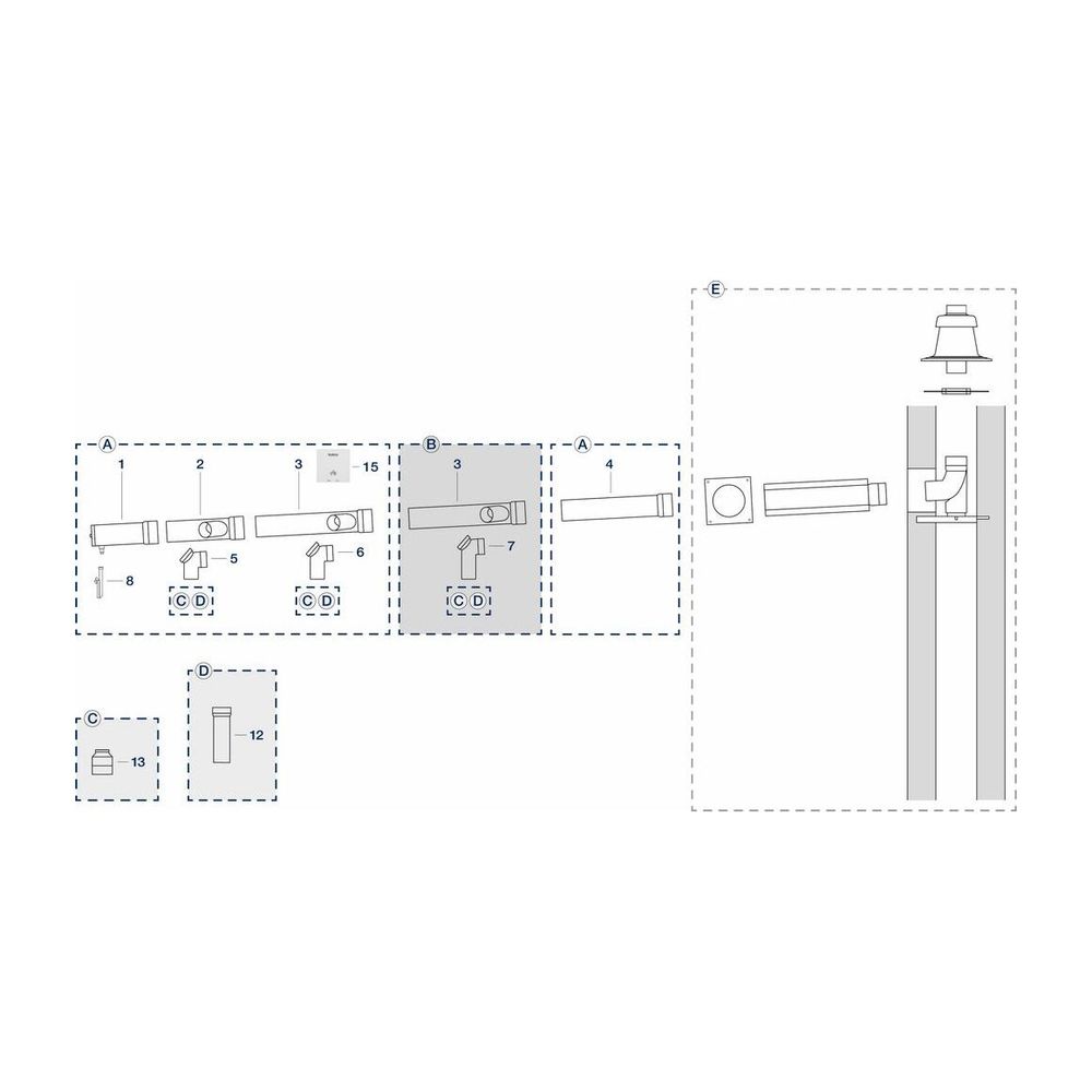 Buderus Erweiterungsbausatz Kaskade DN 250 für Geräte KAS DN 110, ohne Überdruckkla... BUDERUS-7739618521 4062321678463 (Abb. 2)