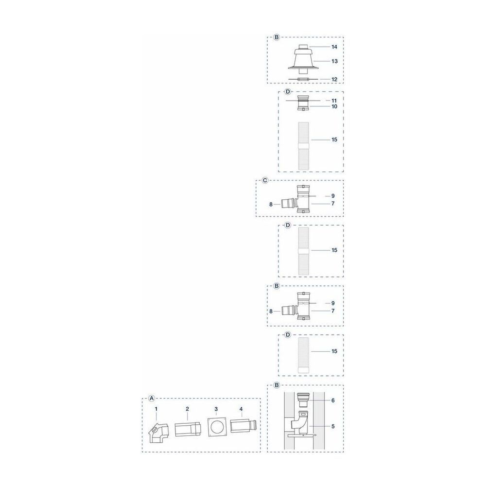 Buderus Grundbausatz LAS-K, d. 80/125mm Abgassystem aus PP/Stahl... BUDERUS-7738112582 4057749777539 (Abb. 5)