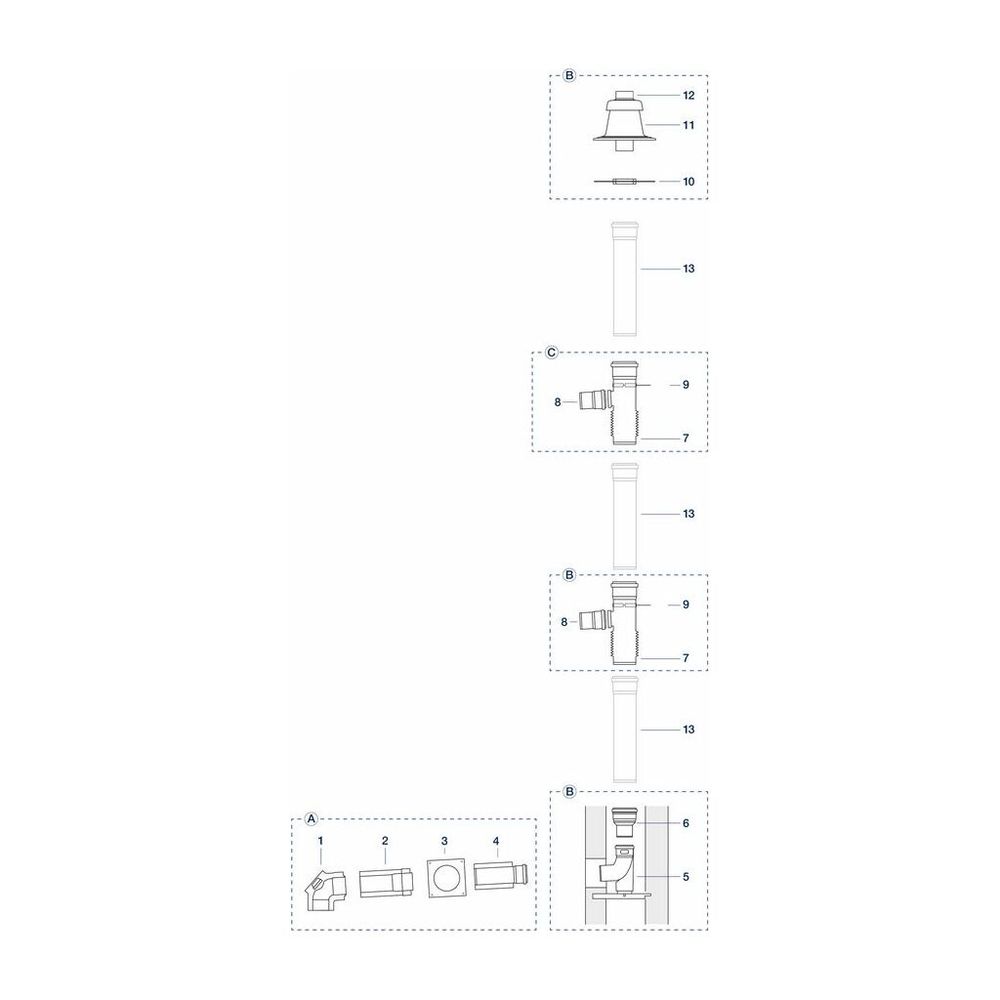 Buderus Grundbausatz LAS-K, d. 80/125mm Abgassystem aus PP/Stahl... BUDERUS-7738112582 4057749777539 (Abb. 3)