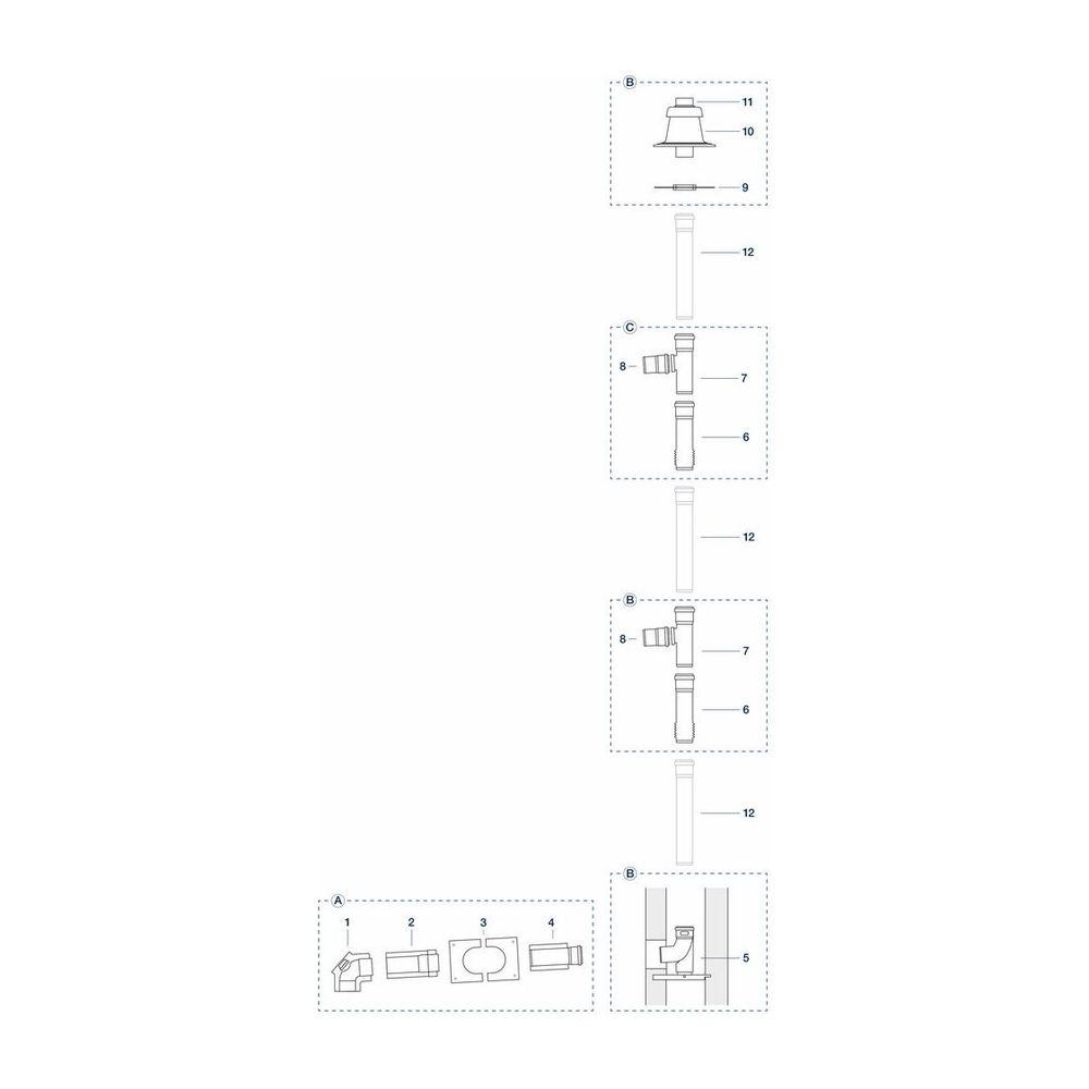 Buderus Grundbausatz LAS-K, d. 80/125mm Abgassystem aus PP/Stahl... BUDERUS-7738112582 4057749777539 (Abb. 2)