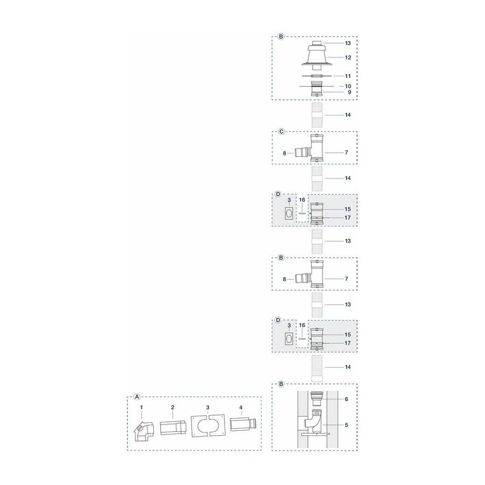 Buderus Grundbausatz LAS-K, d. 80/125mm Abgassystem aus PP/Stahl... BUDERUS-7738112582 4057749777539 (Abb. 4)