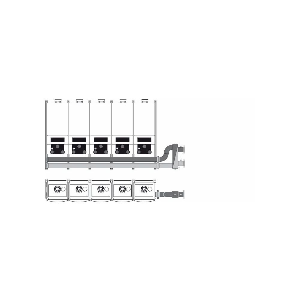 Buderus TL5 Kaskadenunit mit Isolierung und Weiche, DN 100, PN 6, Gas R 2 1/2, PN 1... BUDERUS-7736700460 4054925277159 (Abb. 1)