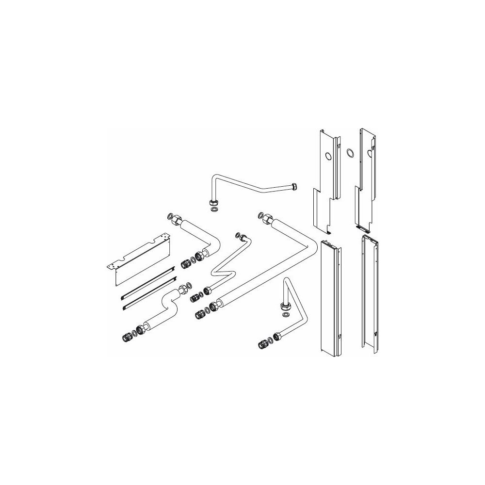 Buderus Anschluss-Set Gas/Heizung mit Blende Nr. 1674... BUDERUS-7738110932 4051516802738 (Abb. 1)