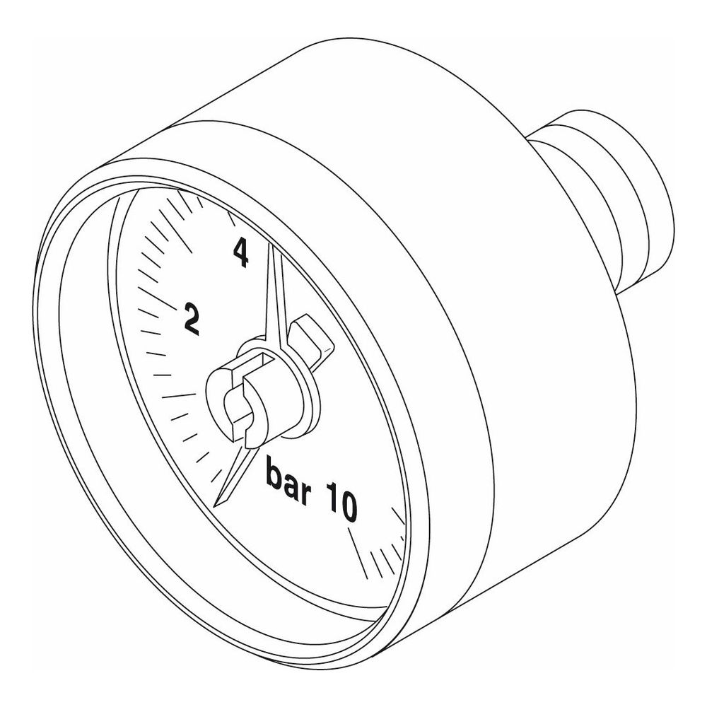 Buderus Manometer 4bar, 1/4" LxBxH 100x76x51mm 8718590193... BUDERUS-8718590193 4051516834302 (Abb. 1)