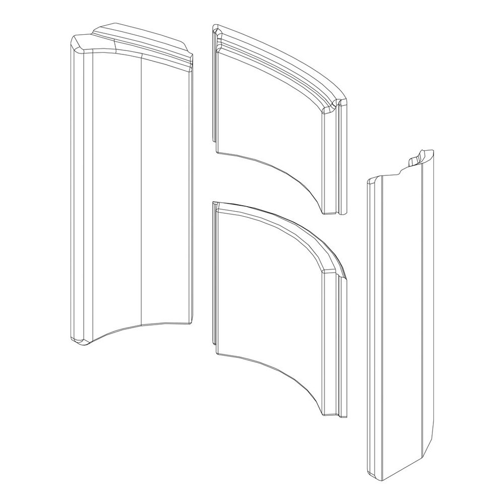 Buderus Set Brennraumauskleidung Columna mitte, 8738803802... BUDERUS-8738803802 4057749185983 (Abb. 1)