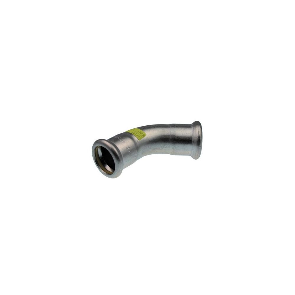 Buderus Logafix Edelstahl Gas Bogen 45 Grad Innen/Innen 15mm mit M-Presskontur... BUDERUS-7738327633 4057749643605 (Abb. 1)