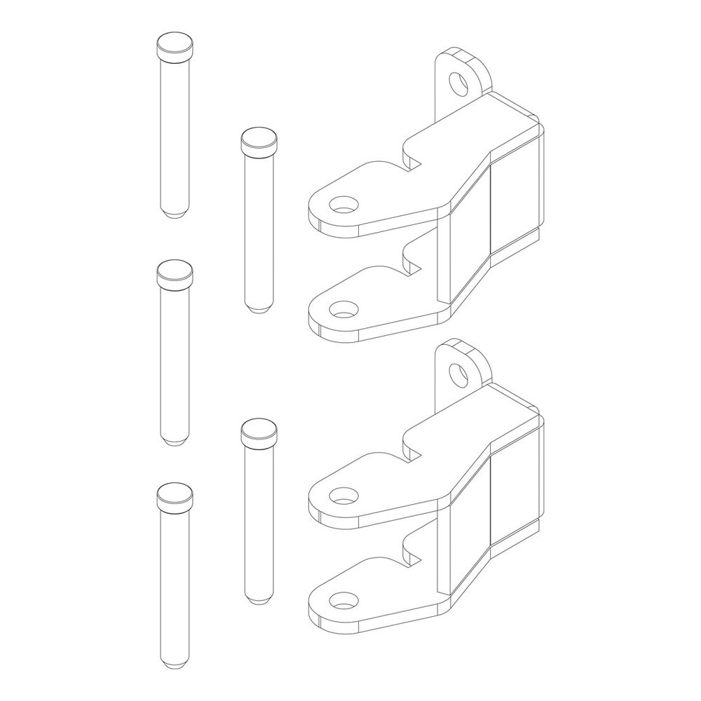 Buderus Scharniere für Glastür mit Bolzen, 8732920395... BUDERUS-8732920395 4057749797292 (Abb. 1)