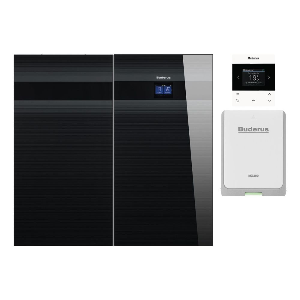 Buderus Logaplus Wärmepumpe WSW196i KM R410A E1 6kW B0/W35, EWH200, Zubehör Glas, S... BUDERUS-7739619551 4062321400415 (Abb. 1)