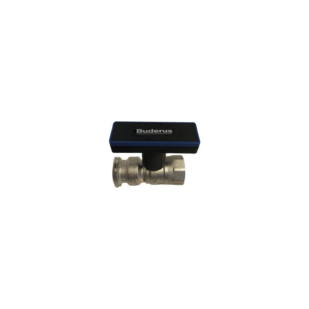 Buderus Logafix Pumpenkugelhahn 1 1/4" mit Sperrventil PN 10 Messing vernickelt... BUDERUS-7738342217 4062321594022 (Abb. 1)