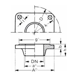 Buderus Vorschweißflansch 65x76mm vierkant 110... BUDERUS-5430748 4047416338880 (Abb. 1)